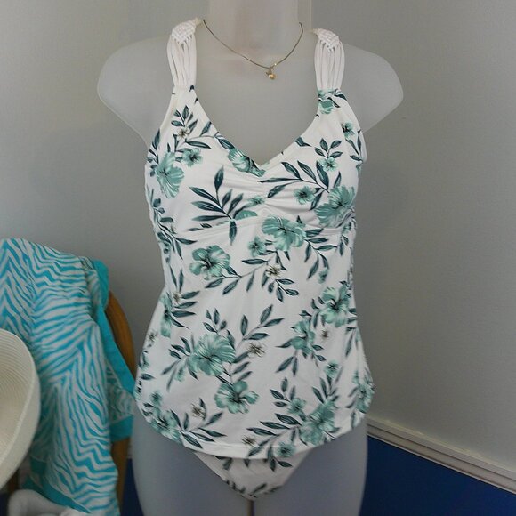 Ann Cole Tankini Racerback Macrame Set - Picture 1 of 12